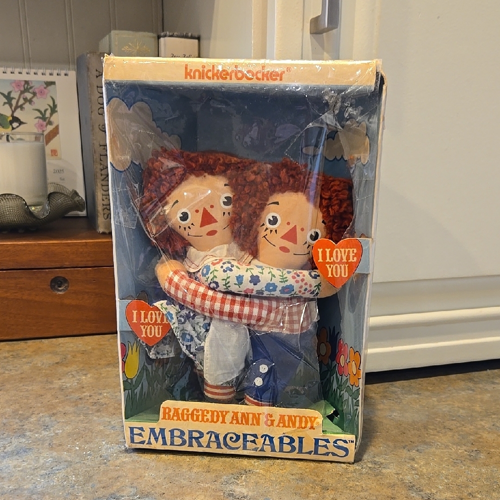 NIB Vintage 1970sRaggedy Ann & Andy Embraceables Dolls